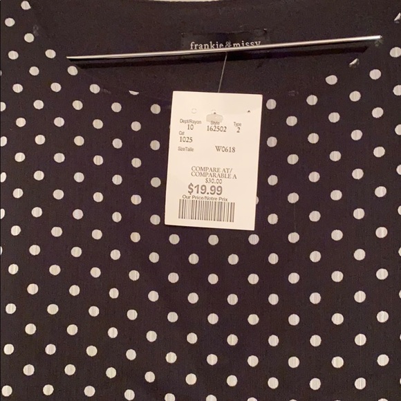 NWT Black polka dot tank top - Picture 2 of 4